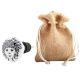 2 Pieces White Base Black Baby Flat Ceramic Wine Bottle Stopper